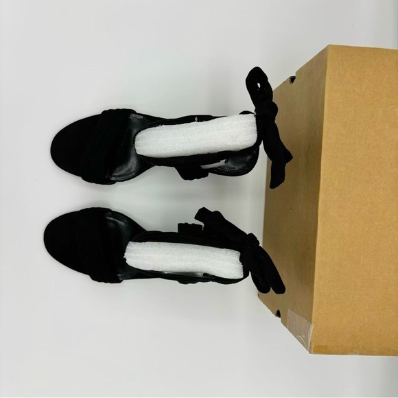 Coutgo Womens Open Toe Ankle Tie Back Low Block Chunky Heels/ Pumps, Size: 7.5 - Picture 9 of 9